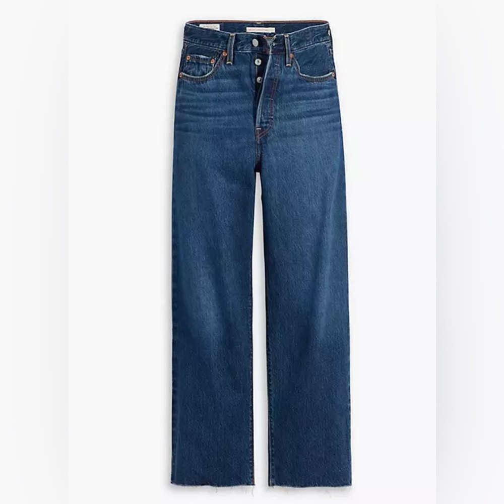 Levi’s ribcage straight ankle jeans, dark wash. Originally W28 L27